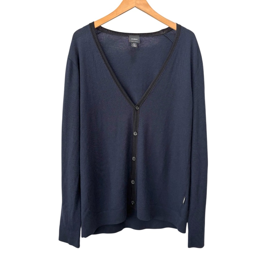 Strellson Navy and Black Trim Cardigan